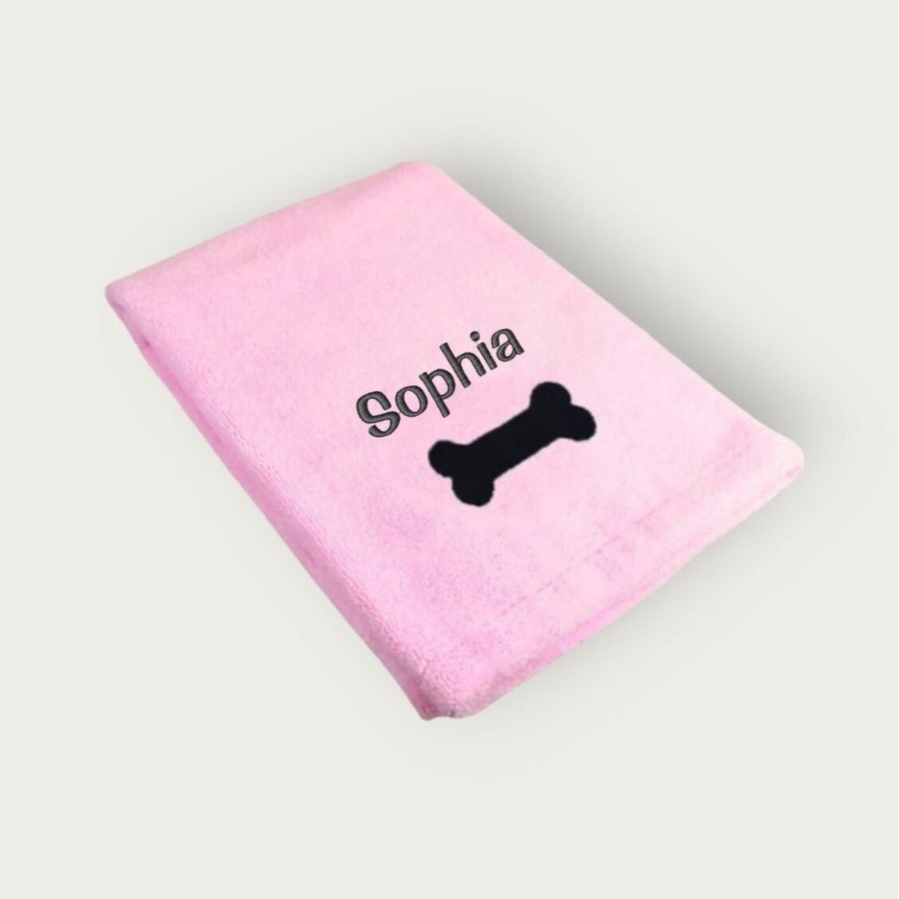 CUSTOM embroidered microfiber dog towel